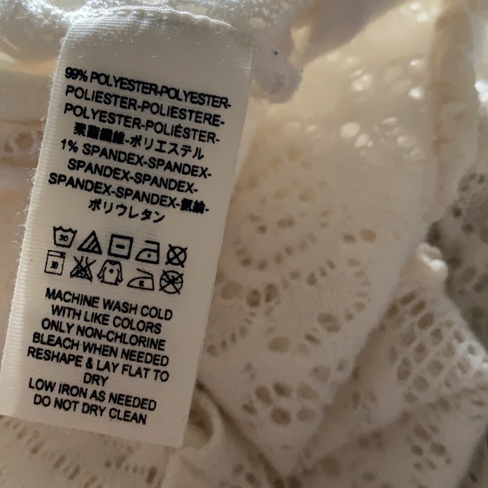 Free People - Lace Cream Blouses Top - Picture 7 of 8